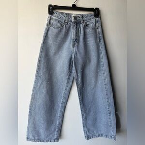 Habitual Big Girls Imitation Pearl Embellished Denim Jeans